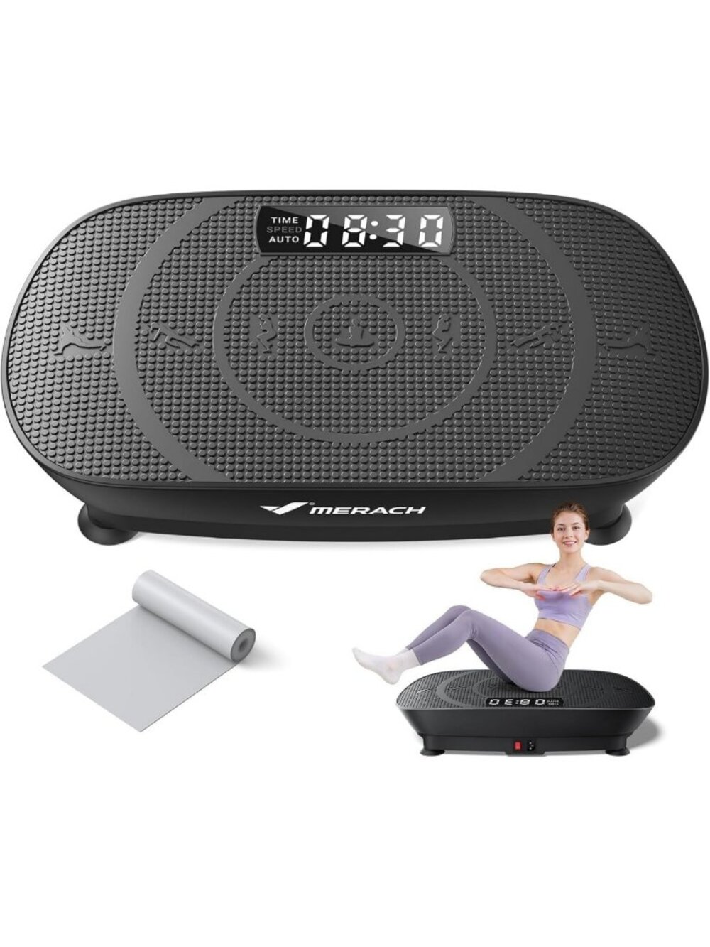 Powerful Curved Vibration Plate Exercise Machine - Quiet, Compact Fitness